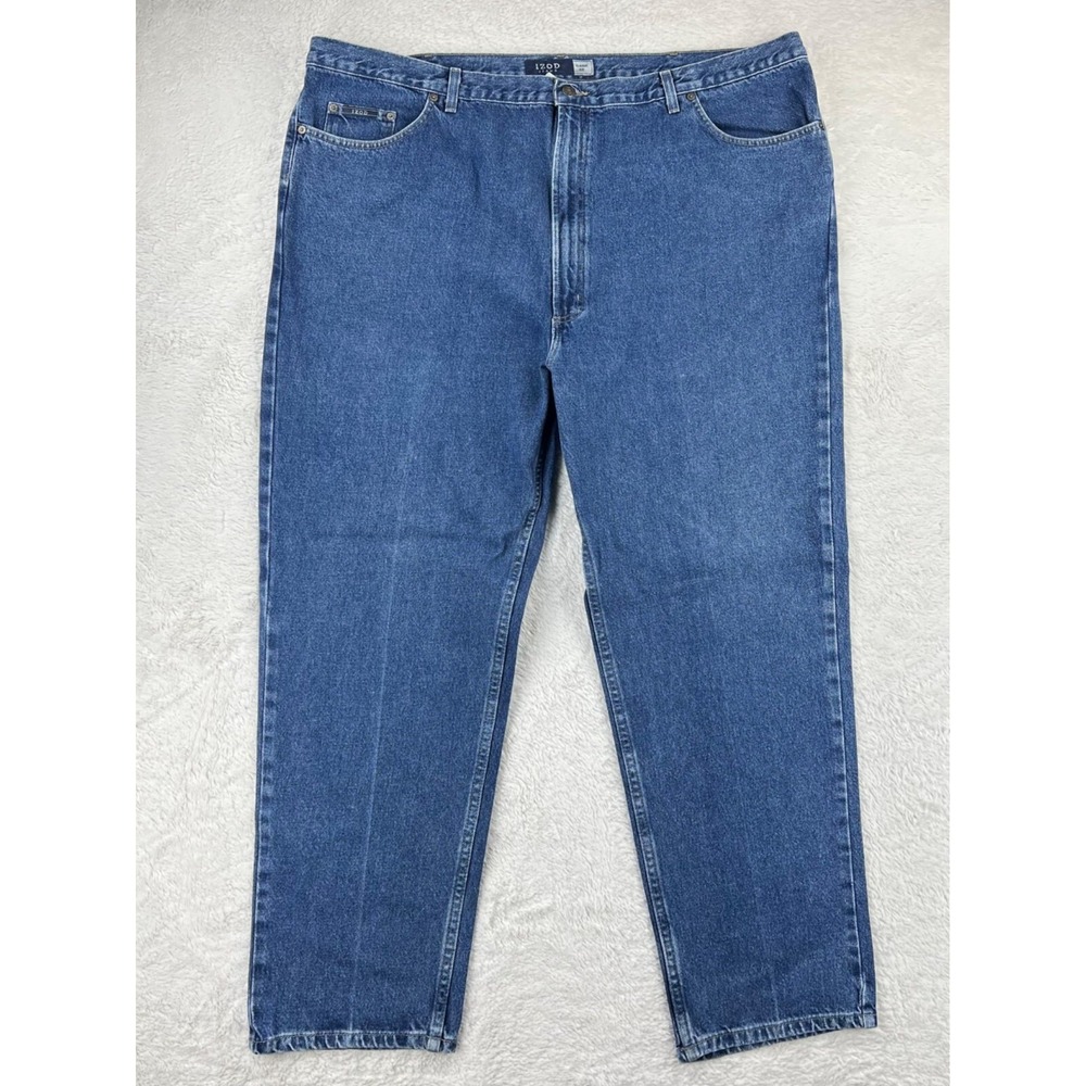 Izod Classic Fit Jeans Men's 50 Blue Denim 50x30 Cotton‎ Casual Workwear